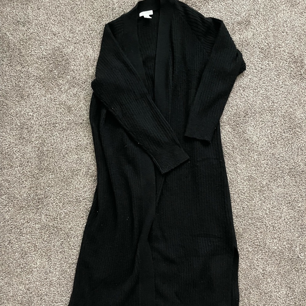 oversized black cardigan | h&m size medium